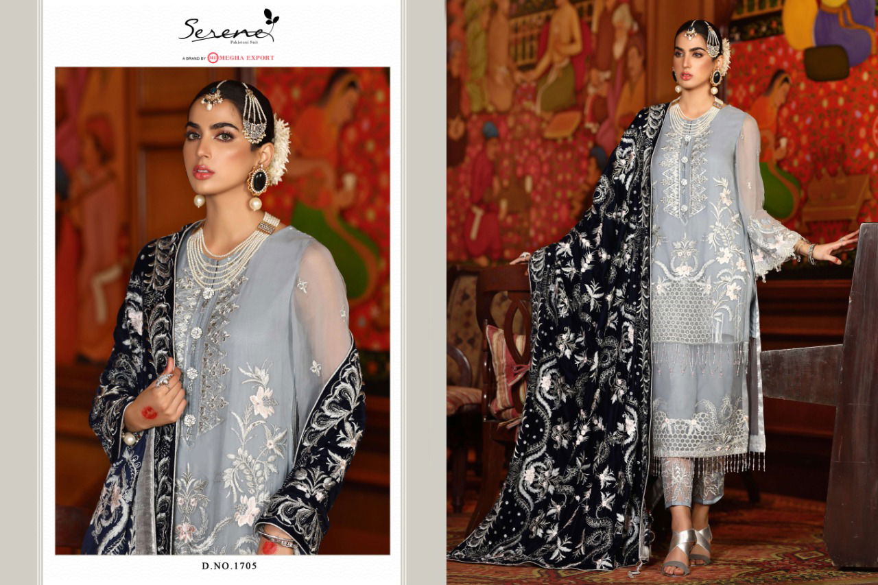 Serene Zarif Nx Latest Fancy Festive Wear Heavy Designer Georgette Embroidery Work  Pakistani Salwar Suits Collection

