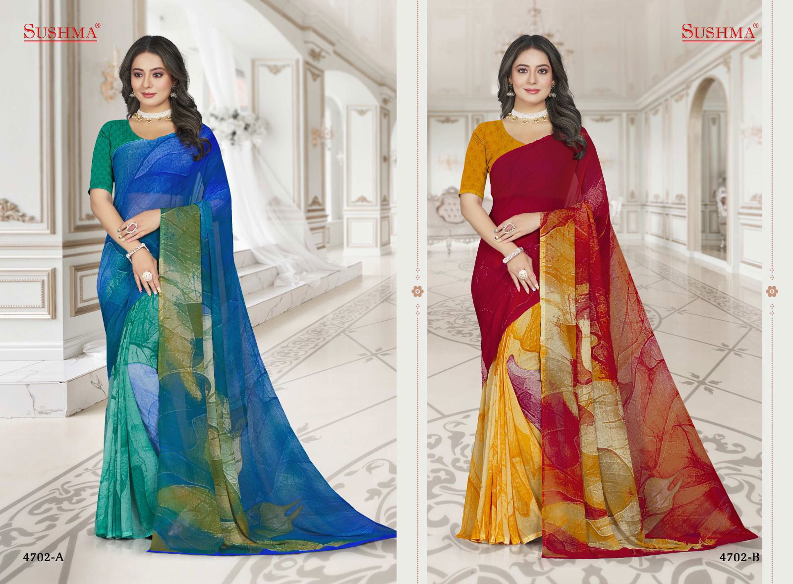 Stylilish Vol 47 By Sushma Georgette Daily Wear Sarees Catalog