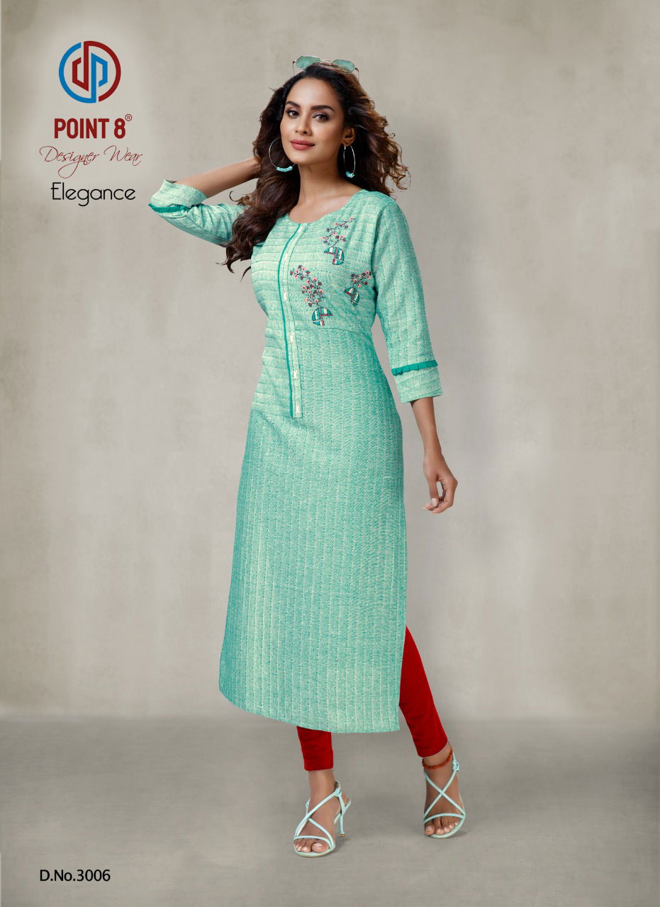 Deeptex Elegance 3 Ethnic Wear Cotton Embroidery Work Kurtis Collection
