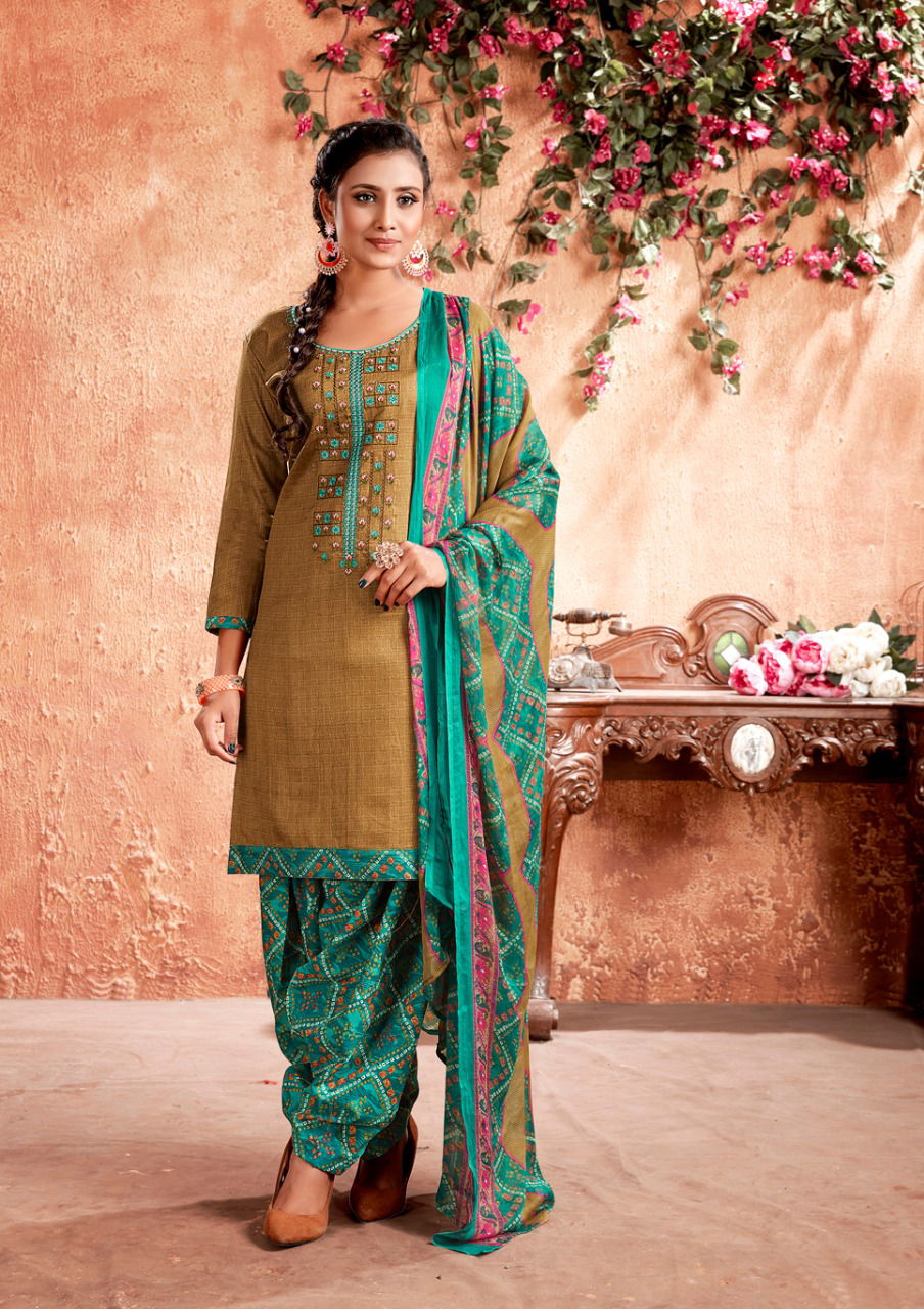 Anita Kesariya Mehar Fancy designer Daily Casual Wear jam cotton Printed Designer Dress Material Collection
