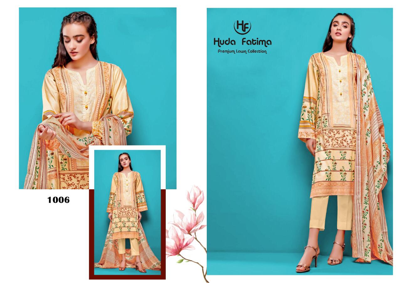 Huda Fatima Spring Lawn Collection 2020 New Designer Printed Karachi Dress Material 
