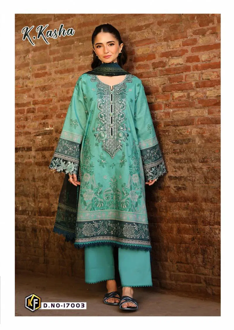 Keval K Kasha Vol 17 Heavy Cotton Dress Material Wholesale Market Surat
