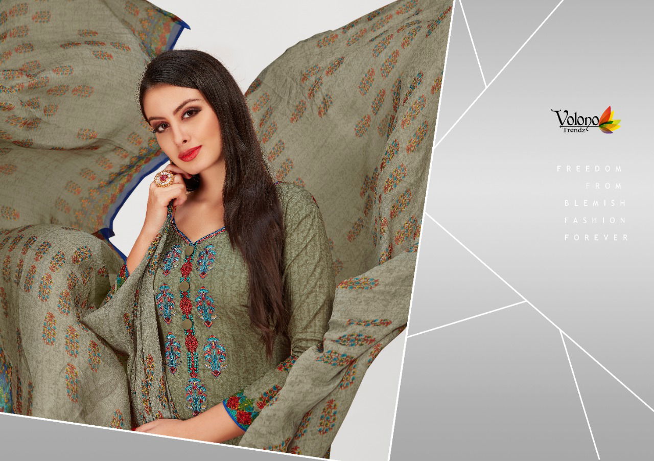 Volono Rangrez 1 Latest fancy Designer Regular Casual Wear Cotton Dress Materials Collection