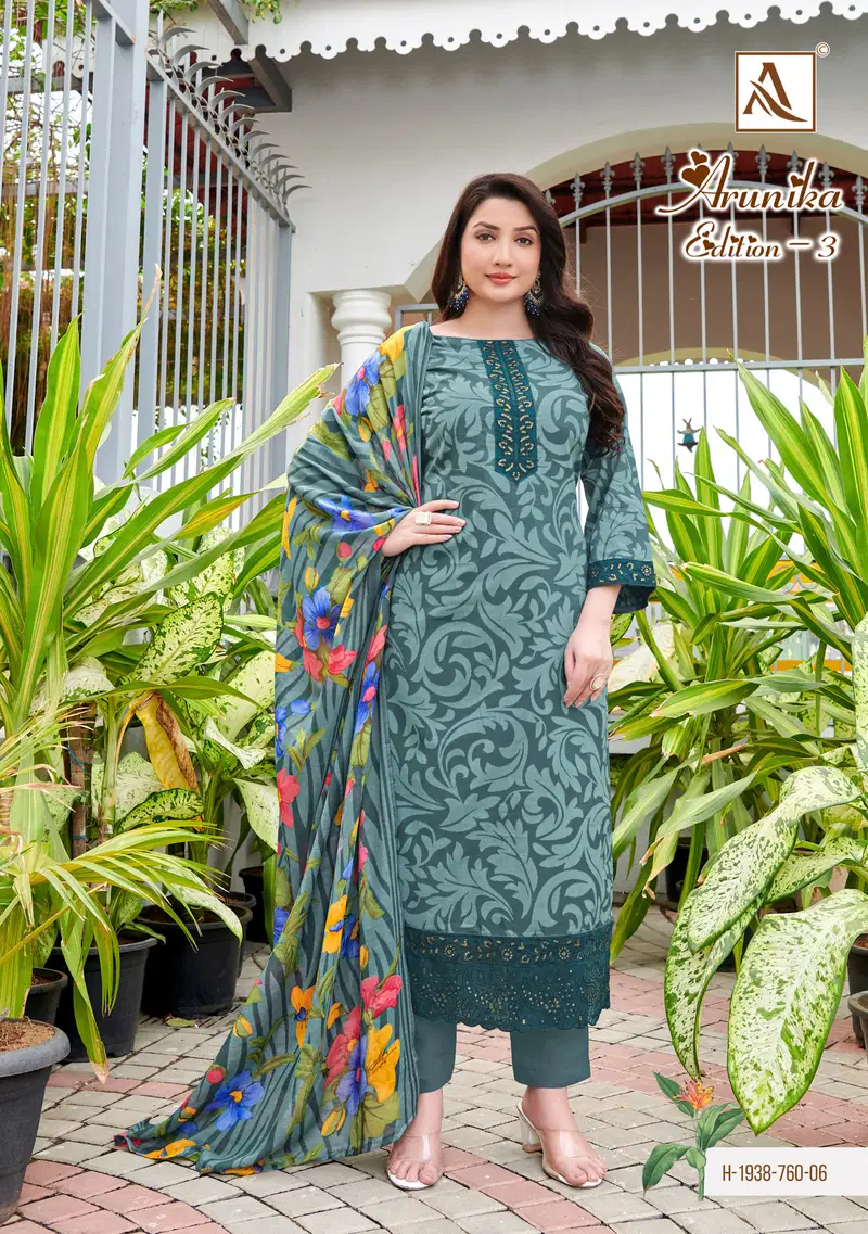 Arunika Edition 3 By Alok Suit Jam Cambric Printed Dress Material Orders In India