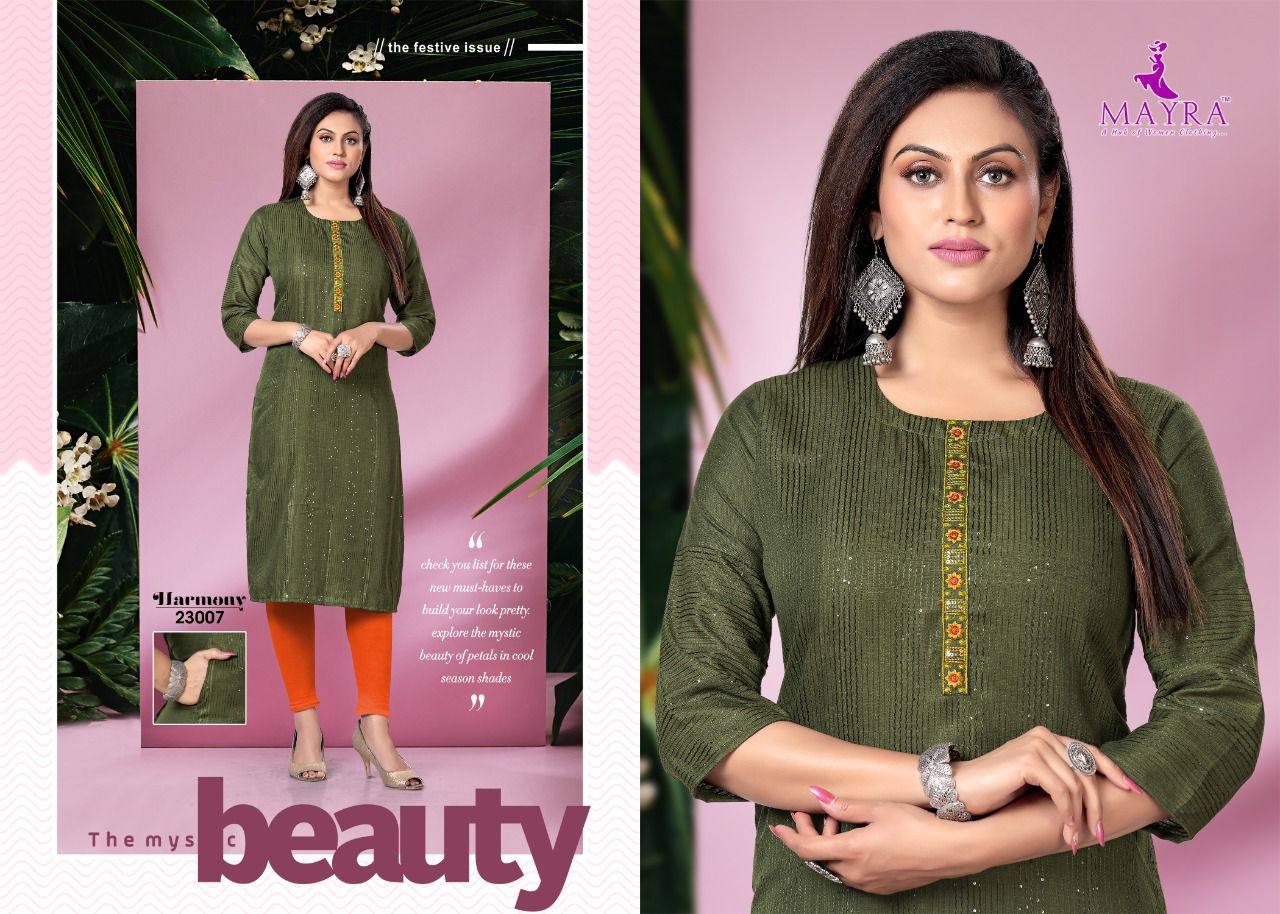 Mayra Harmony Cotton Daily Wear Printed Designer Kurti Collection