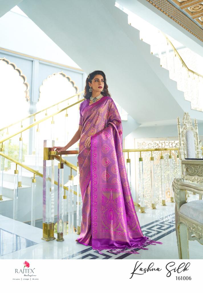 Rajtex Kashna Latest Designer Party Wear Soft silk weaving Saree Collection