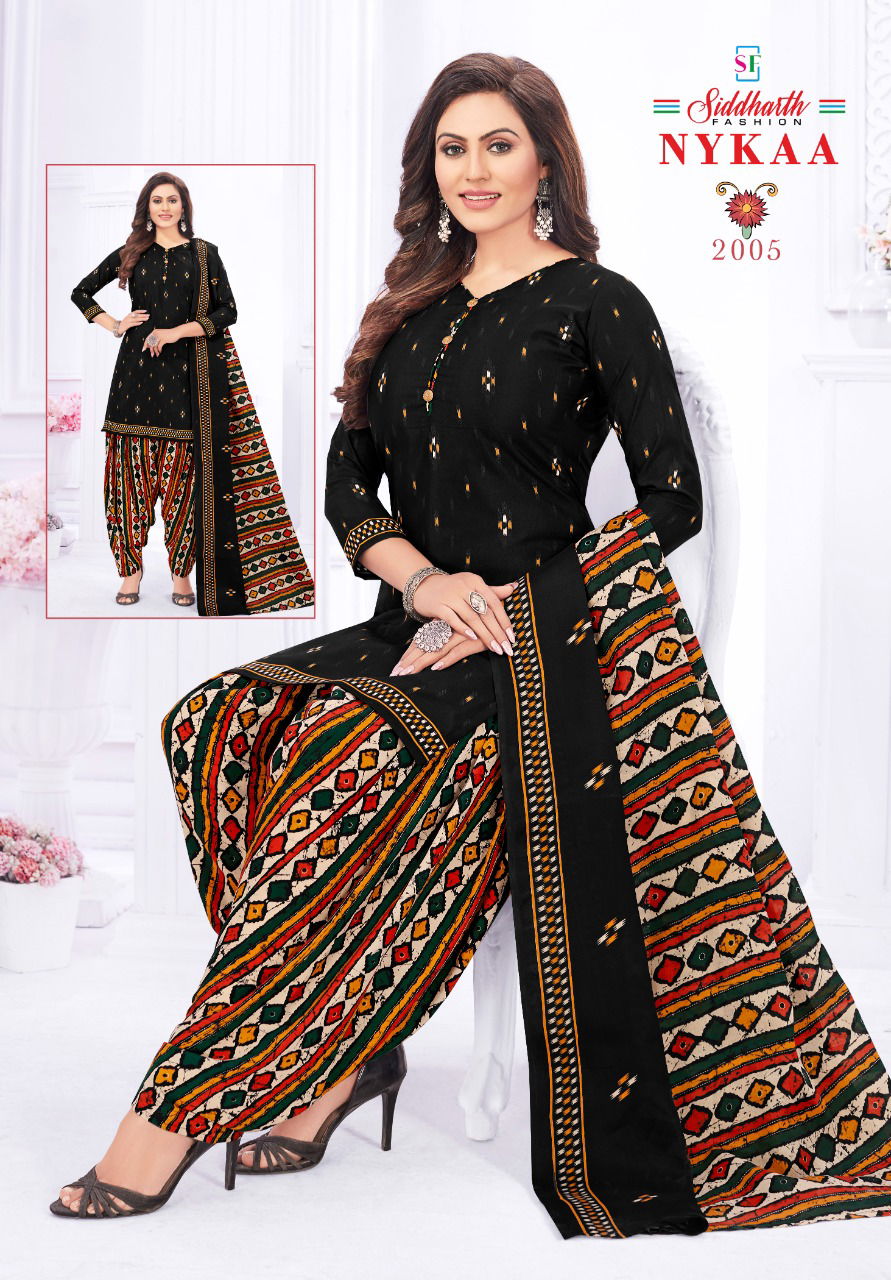 Siddharth Nykaa 2 Fancy Regular Wear Ready Made Cotton Printed Dress Collection