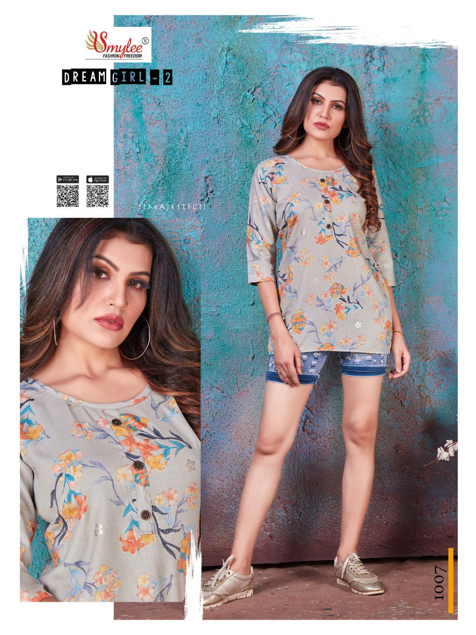 RUNG DREAM GIRL VOL-2 Latest Fancy Designers Casual Wear Heavy Foil Print Rayon Kurti Collection