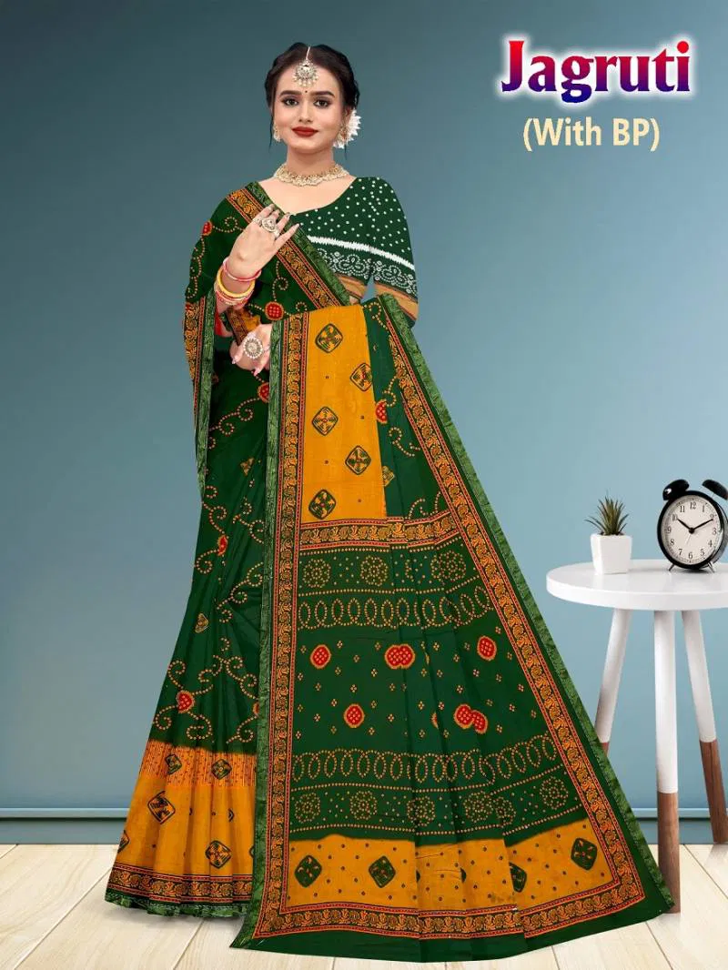 Jagruti 1 Casual Wear Cotton Printed Saree Suppliers In India