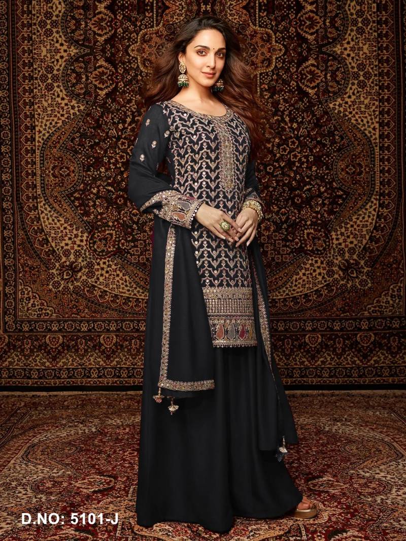 Kiara 5101 F To J Designer Chinon Embroidered Salwar Suits Bulk Orders In India