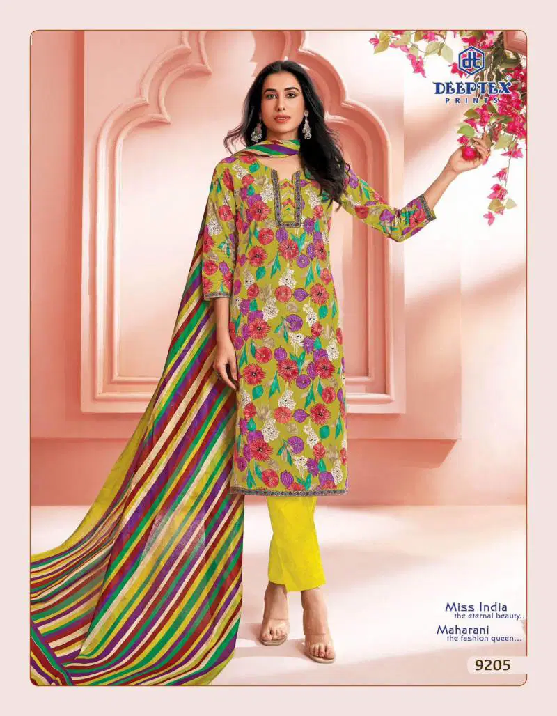 Miss India Vol 92 By Deeptex Cotton Printed Dress Material Exporters In India