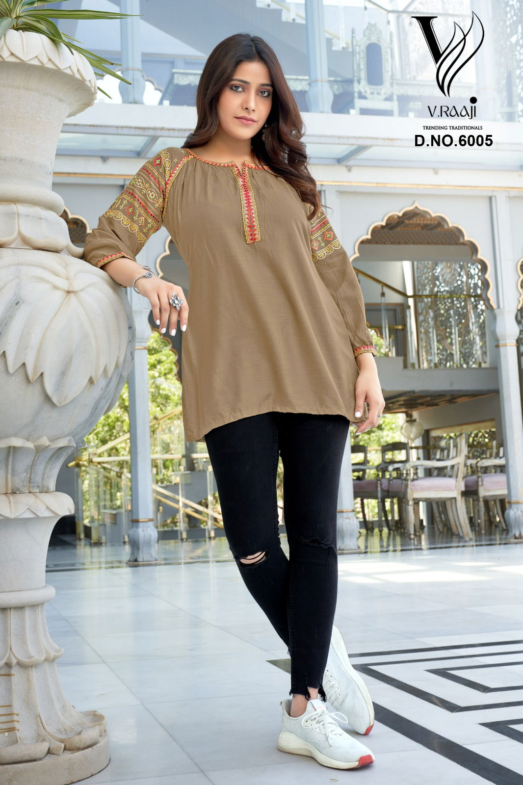 V Raaji By Topsy Western Wear Rayon Ladies Top Catalog
