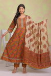 Naisha K 318 Vol 4 Cotton Anarkali Top With Bottom Dupatta Bulk Orders In India