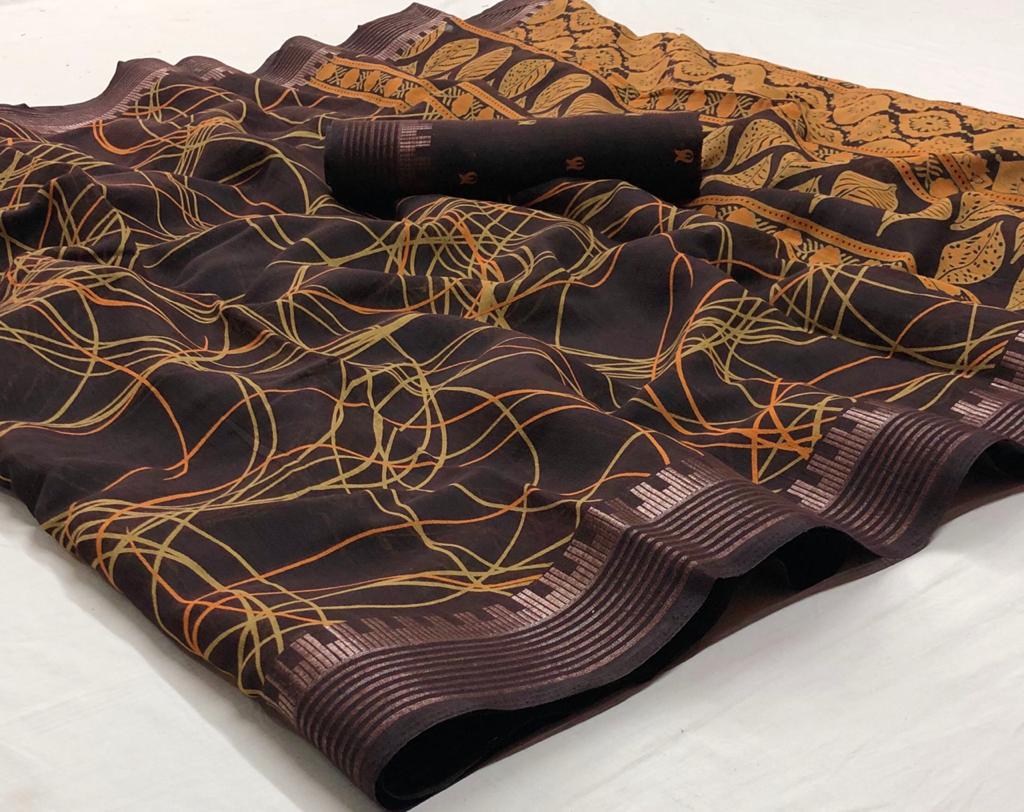Latest Designer Printed Daily Wear Saree Collection  