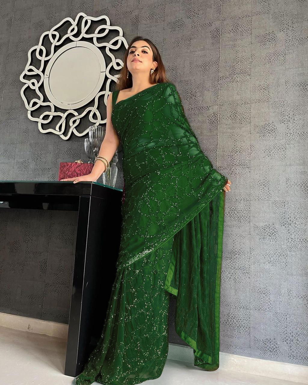 Bt 259 Sequence Fancy Designer Festive Wear Georgette Latest Saree Collection