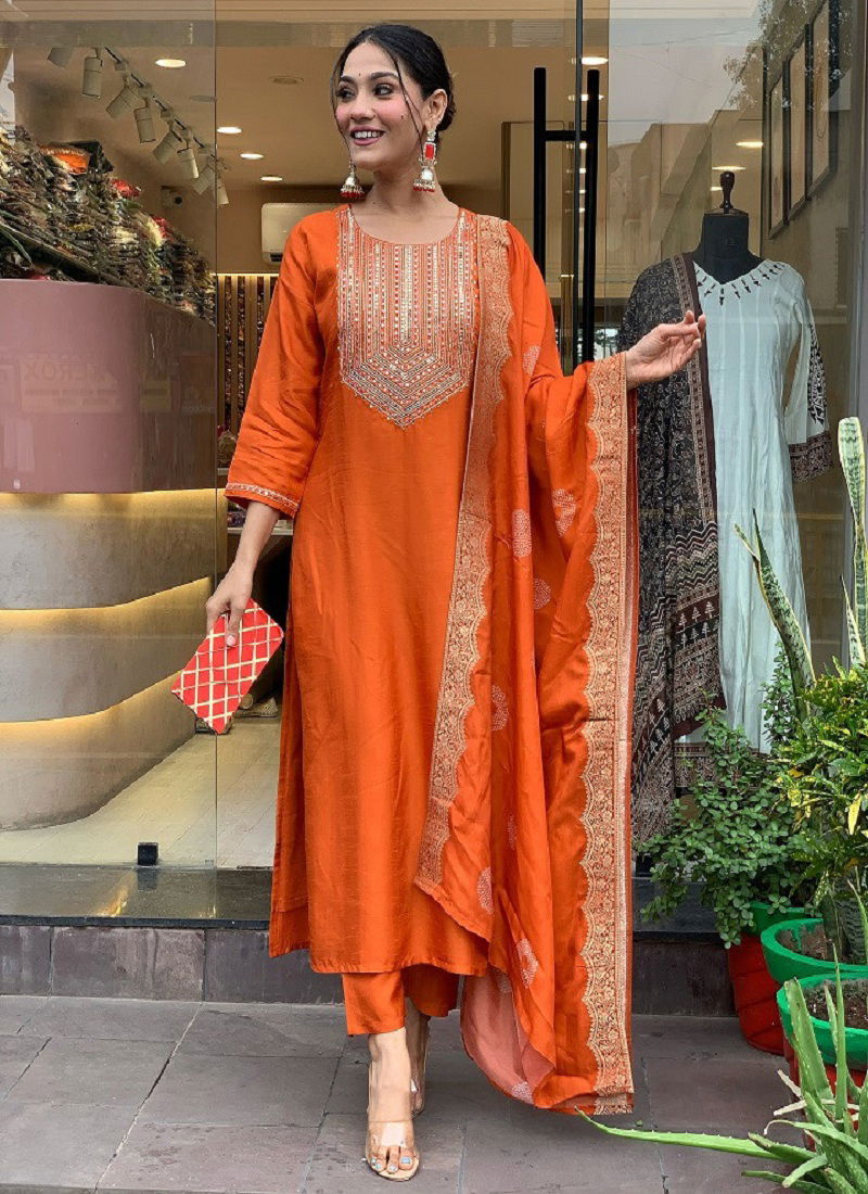 Navya Kurti 87 Chanderi Cotton Kurti Bottom With Dupatta Suppliers In India