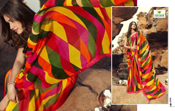 Sanskar Once more Latest Fancy Casual Wear Pure Georgette Printed Sarees Collection