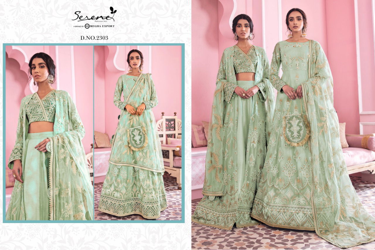 Serene Iznik Heavy Designer Festive Wear Fox Georgette Butterfly Net And Heavy Embroidered Pakistani Salwar Suits Collection
