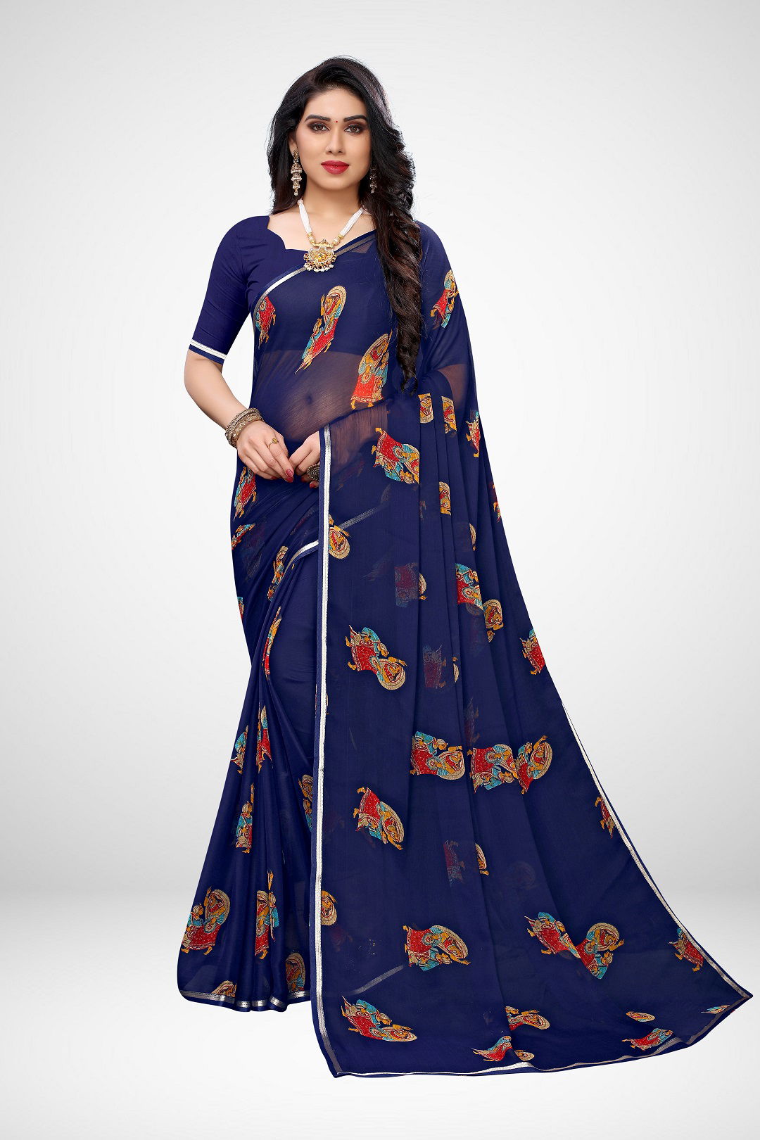 Queen 1 Exclusive Collection Of Daily Wear Casual Wear Chiffon Printed Saree