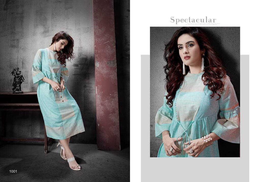 Vitamin Zoya Latest Fancy Party Wear  Handloom Cotton Printed Kurtis Collection

