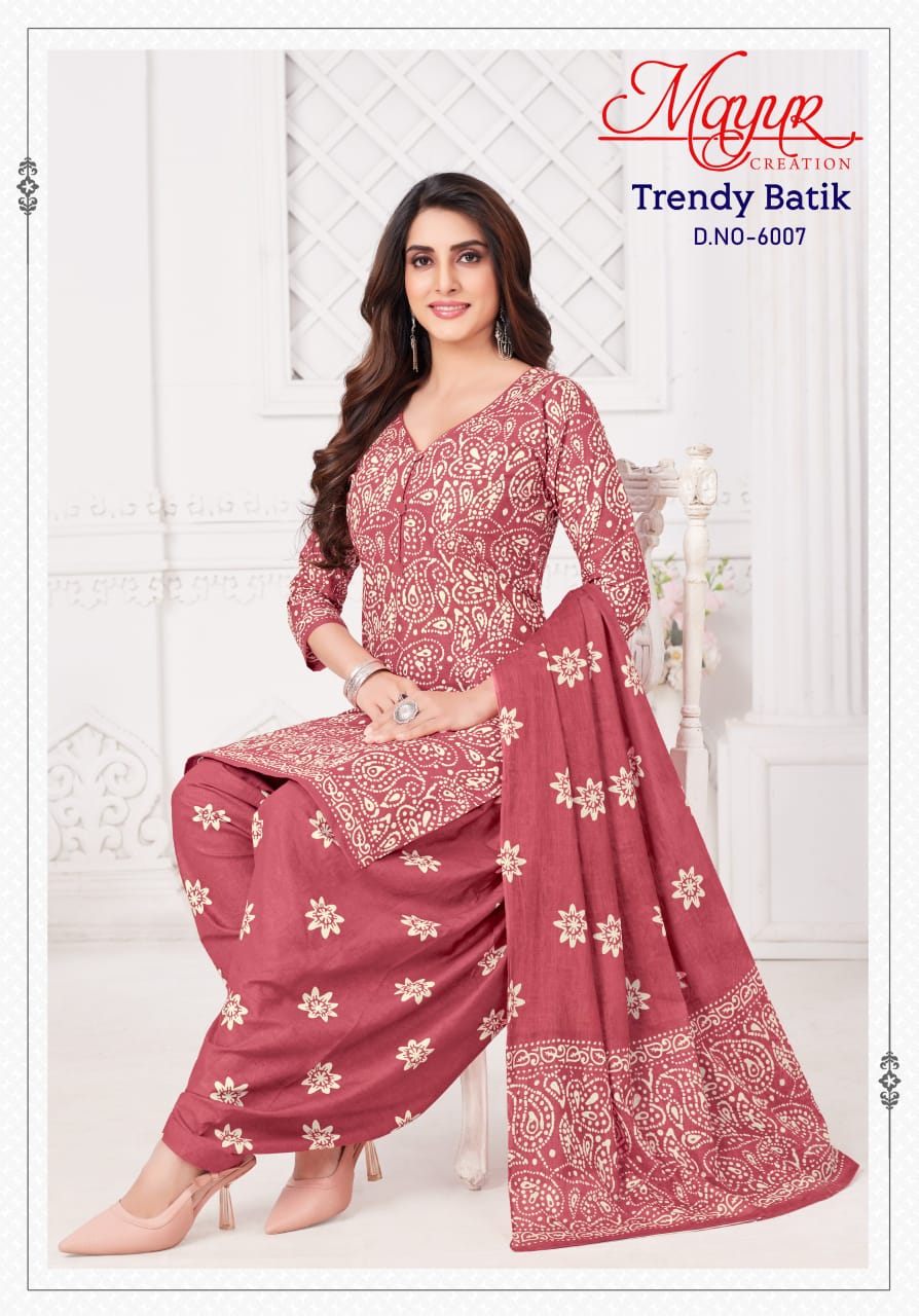 Trendy Batik Vol 6 By Mayur Cotton Wholesale Dress Material Suppliers In Mumbai