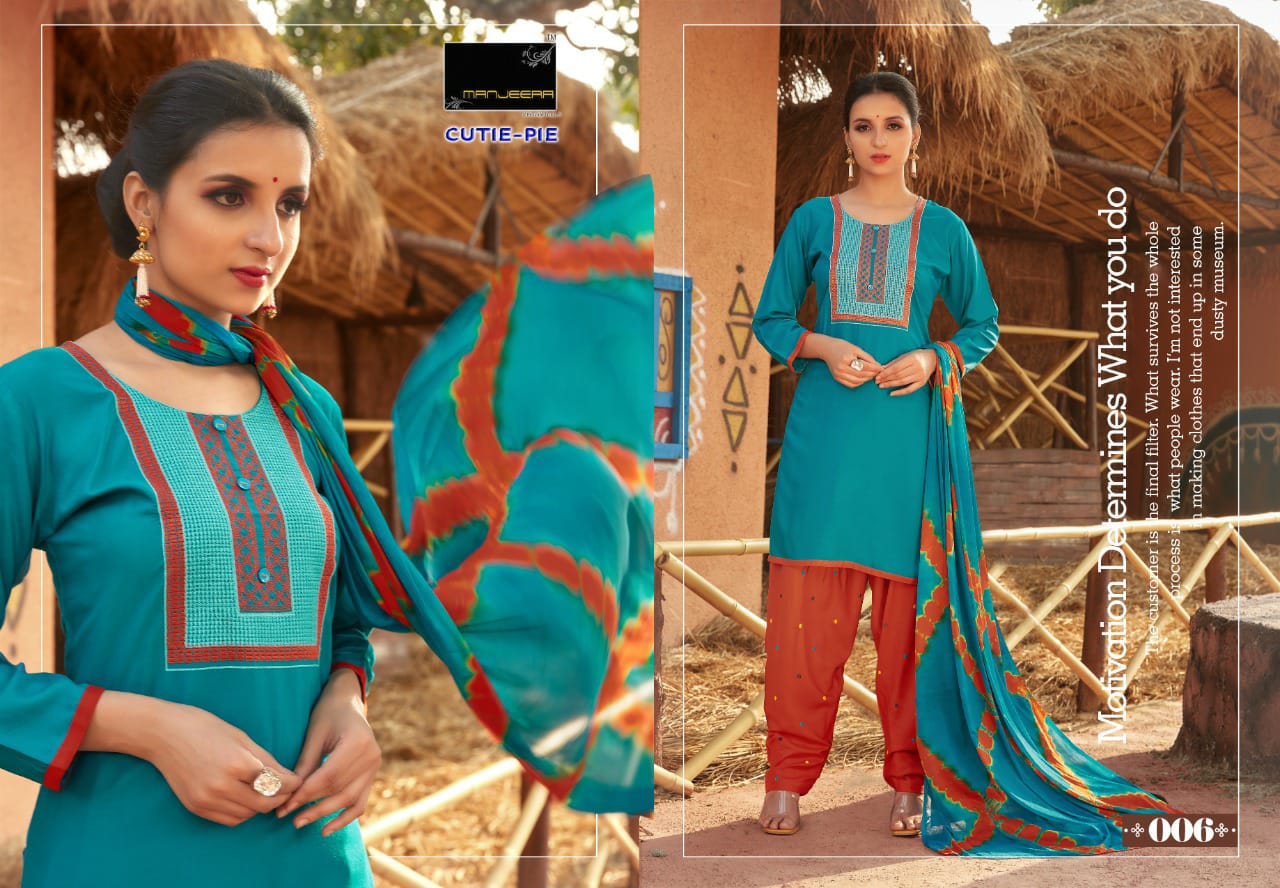 Manjeera Cutie Pie Latest Designer Ethnic Wear Ready Made Salwar Suit Collection