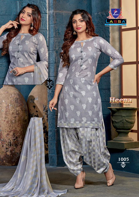 Lassa Heena Latest Designer Regular Wear Pure Cotton Printed Dress Materials Collection
