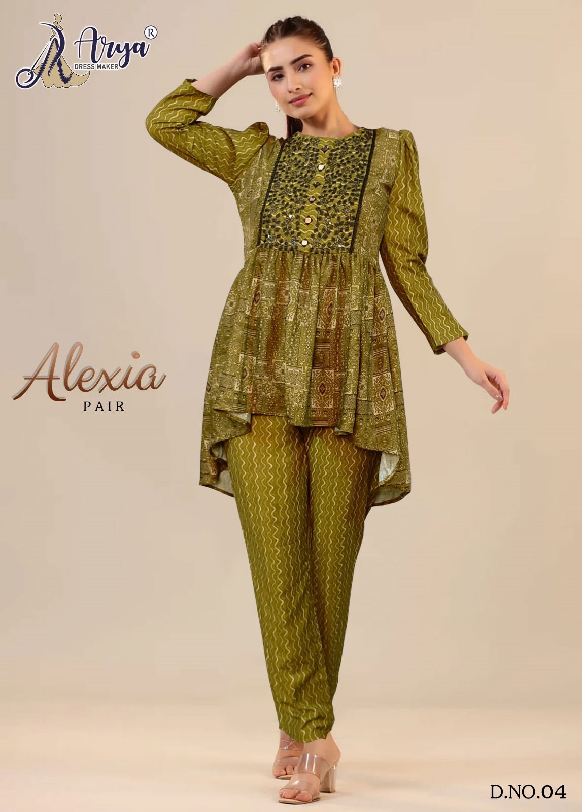 Alexia By Arya Ladies Top With Pant Western Catalog