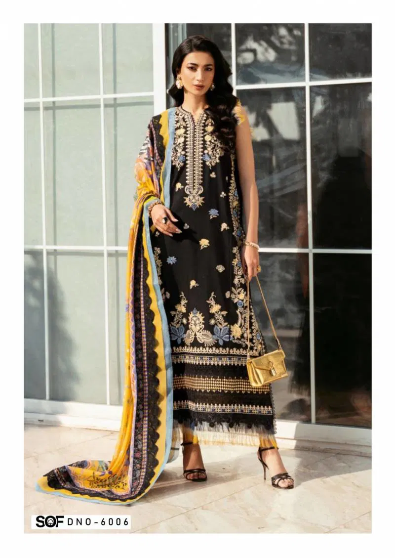 Aliya B Vol 6 By Sof Lawn Printed Dress Material Best Wholesale Shop In Surat