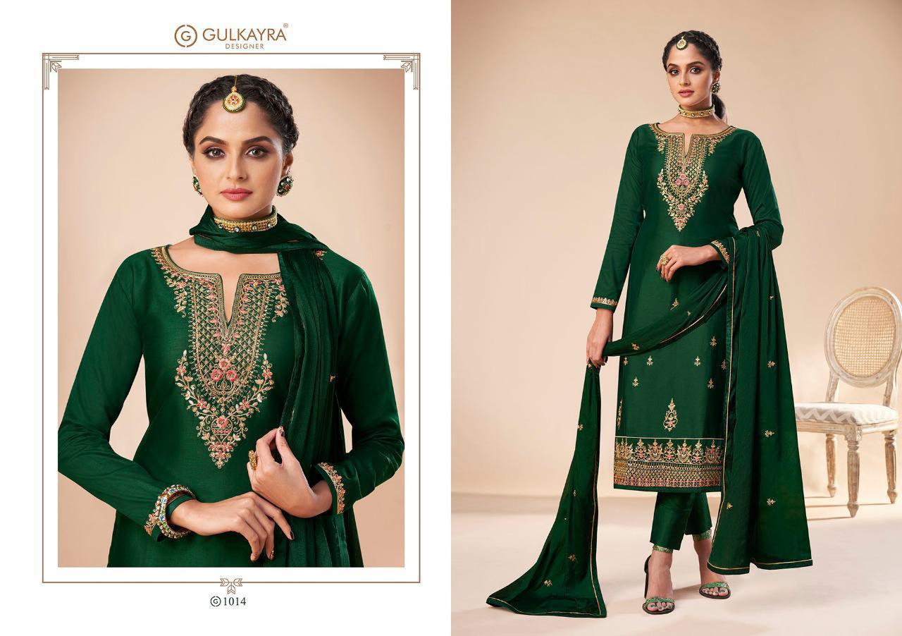 Gulkayra Shehnaaz Latest Designer Festive Wear Silk Churidar Salwar Suit Collection