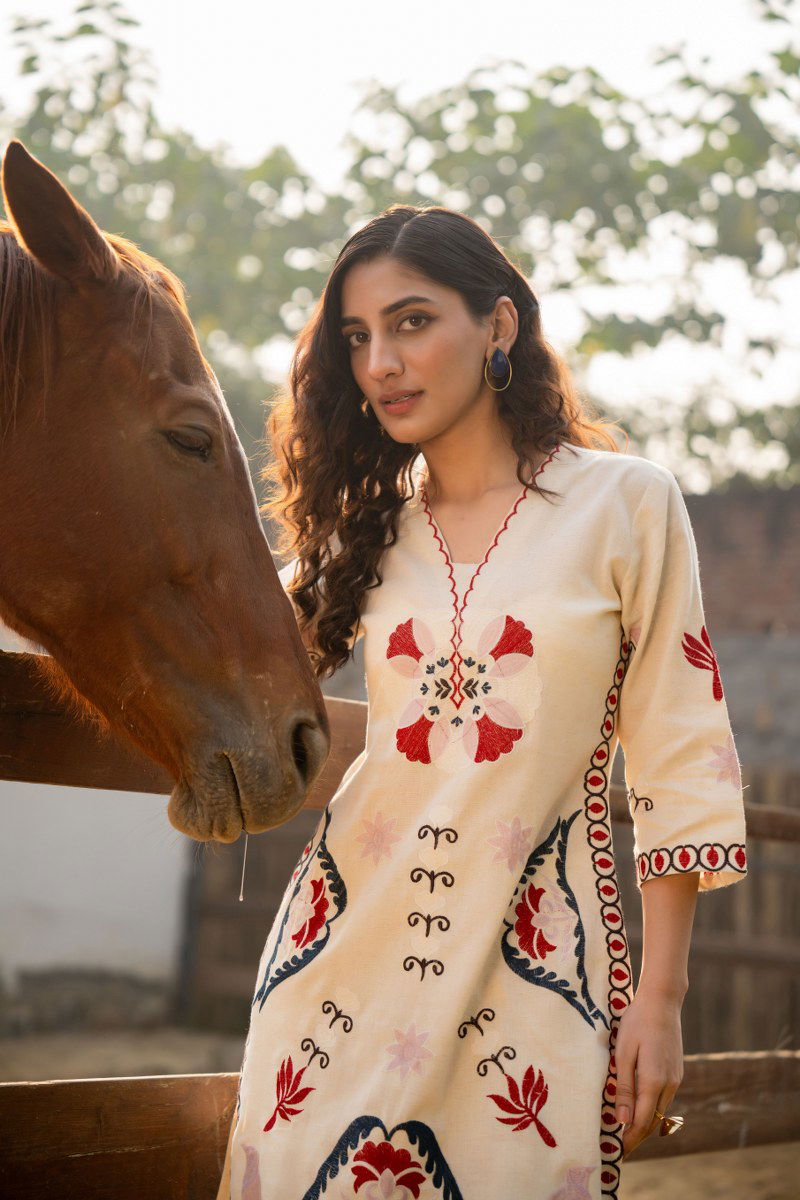Tanyaa P 306 Cotton With Handwork Touchup Co Ord Set Orders In India
