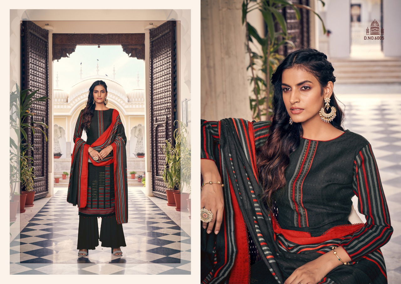Azara Kenza Latest Pure cambric cotton designer prints with Swarovski work Top With Four Side Dupatta Dress Material Collection
