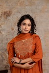 Naisha K 357 A Line Embroidery Work Kurti With Pant And Dupatta Wholesale In India