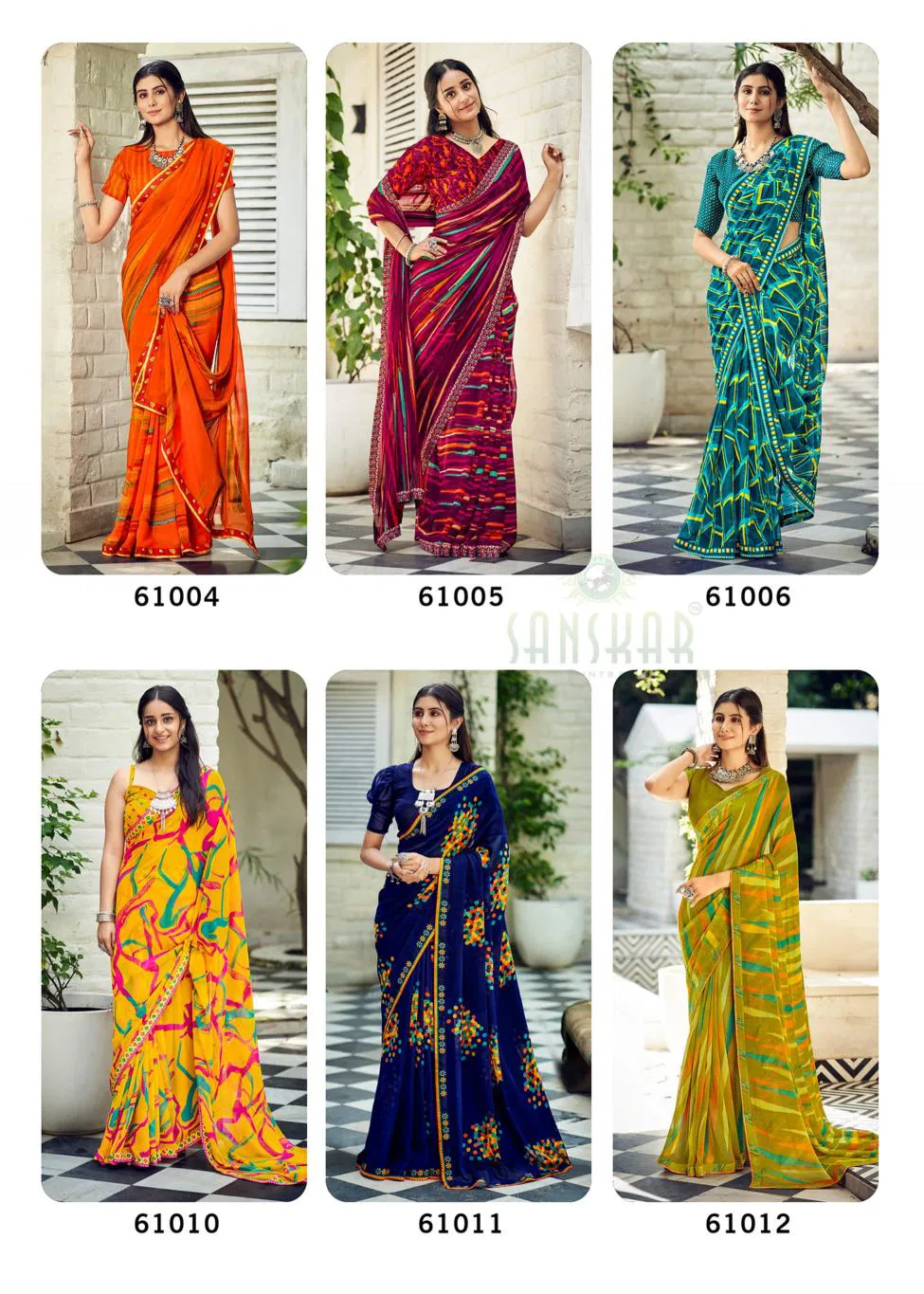 Bhagyashree By Sanskar Georgette Saree Online Wholesale