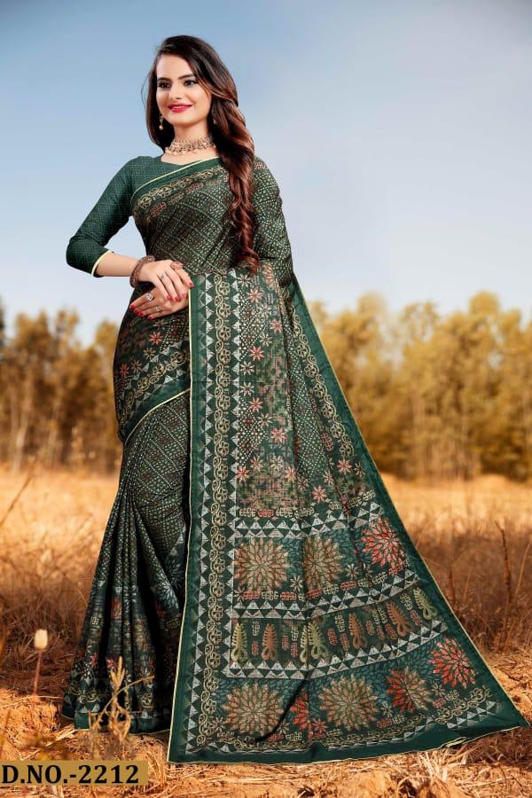 Naree Beauty Silk Printed Designer Party wear Saree Collections