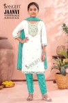 Jaanvi By Sangeet Vichitra Silk Kids Girls Wear Kurti Set 
