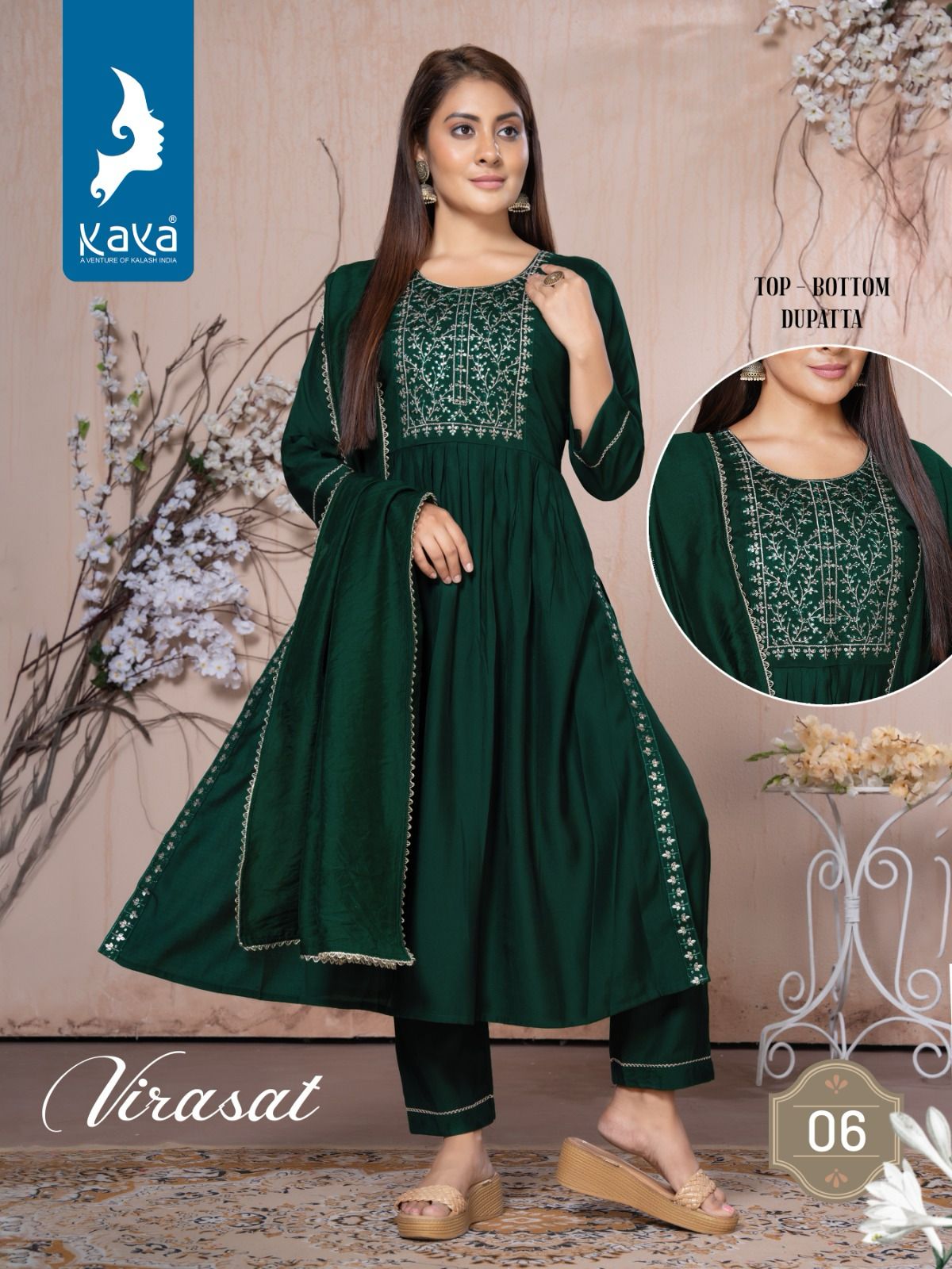 Virasat By Kaya 01 To 06 Ladies kurti wholesale market in Surat