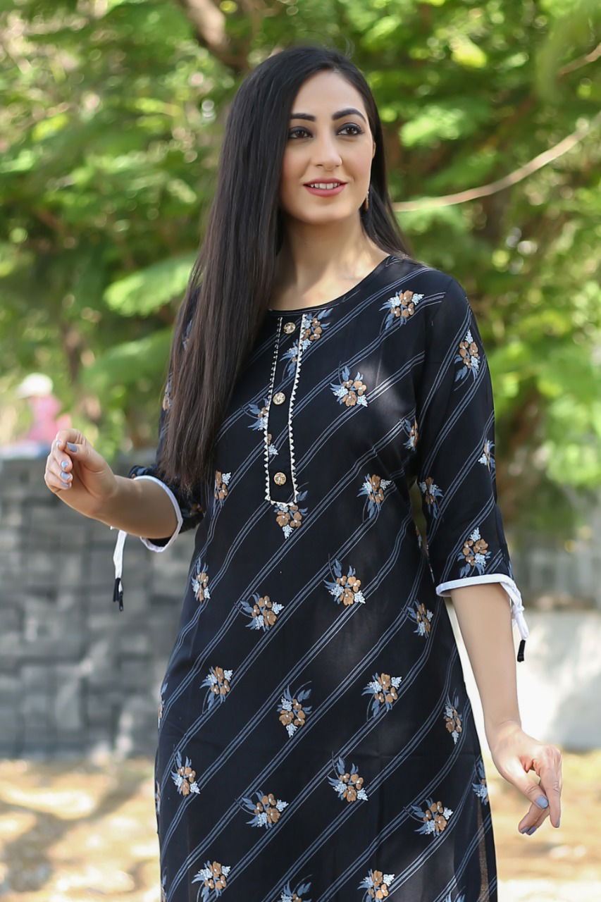 Khushi 2 latest Designer Daily wear Printed Rayon Kurtis Latest Collection 
