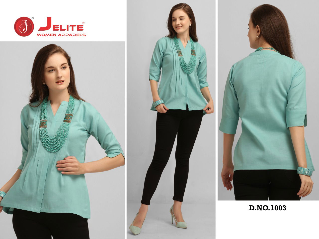 Jelite Carnation Latest Designer Fancy Western Type Cotton Ladies Top Collection
