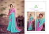 Jadu By Sanskar Georgette Weaving Pettern Sequence Mirror Embroidery Work Saree Wholesale In India