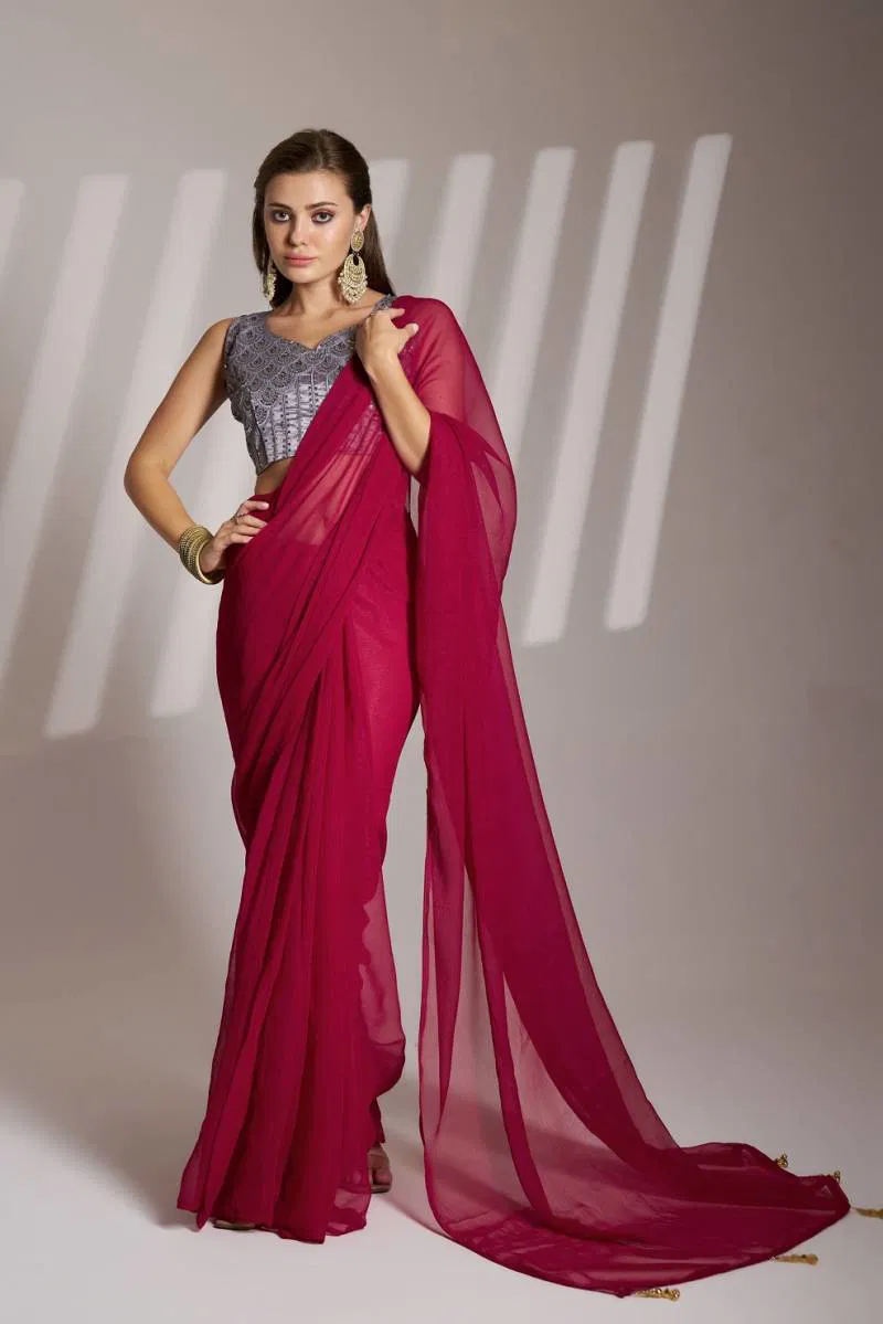 Ziva 39 Chiffon Silk Printed Party Wear Saree Best Wholesale Shop In Surat