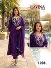 Lavina Vol 1 Roman Silk Embroidery Wholesale Anarkali Kurti Set In India