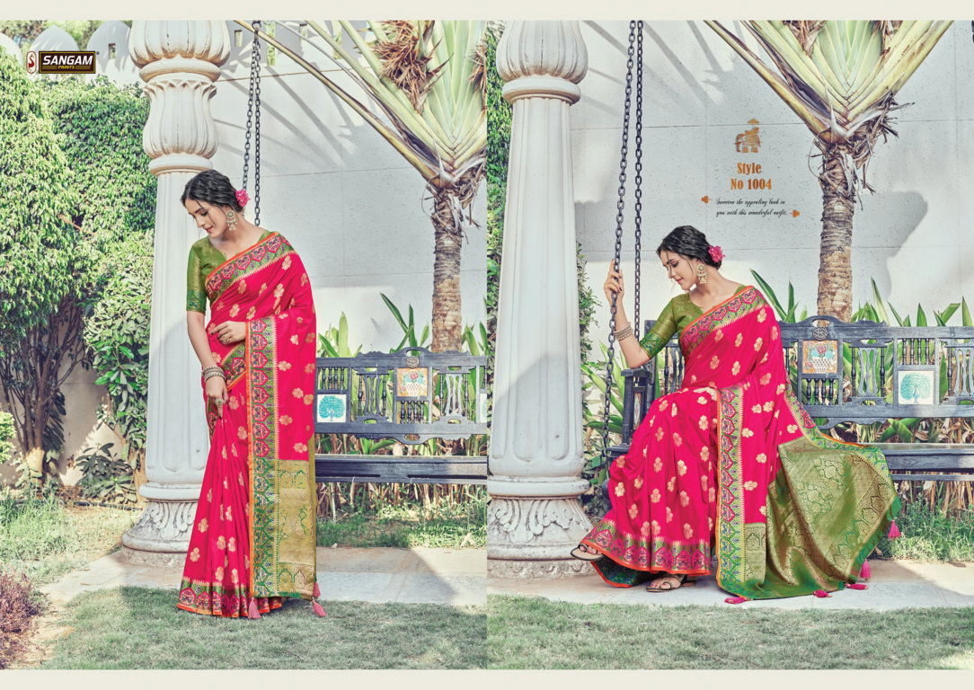 Sangam Chandchakori Latest francy Designer Silk Festive Wear Pure Silk Saree Collection

