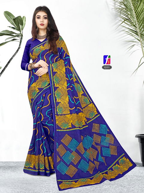 Ganesha Rashami New Collection Of Printed Pure Cotton Daily Wear Cotton Sarees Collection
