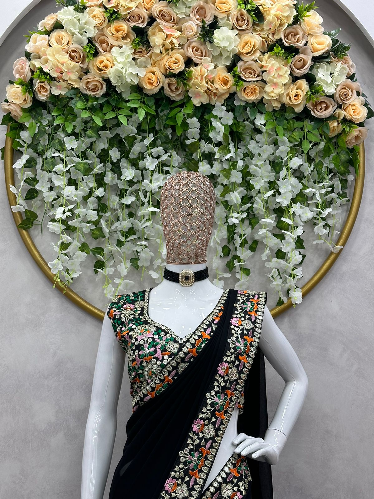 Samantha By Krishi Georgette Readymade Party Wear Sarees