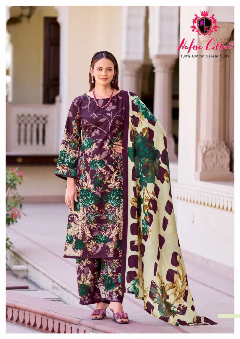 Hoor By Nafisa Soft Cotton Digital Printed Dress Material Exporters In India