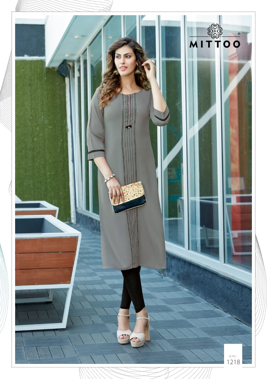 MITTOO PALAK VOL-24 Latest fancy Festive Wear Heavy Rayon Designer Kurtis Collection