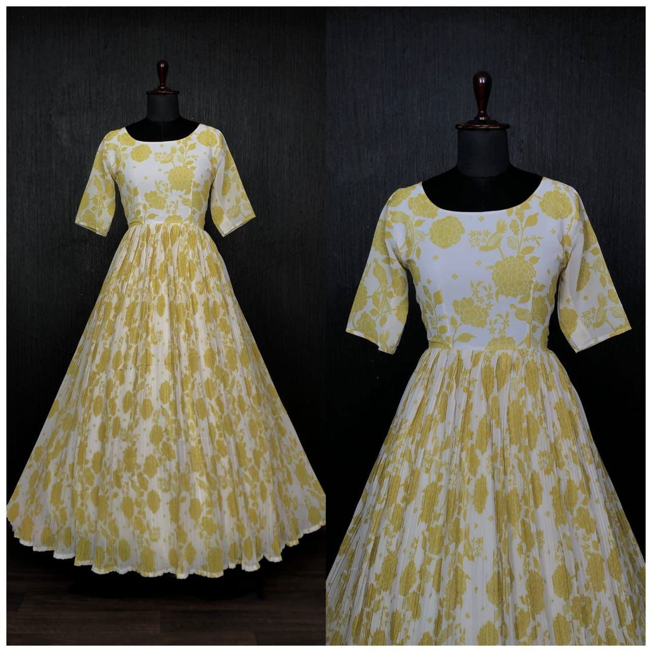 Ka 1004 Georgette Printed Gown Catalog