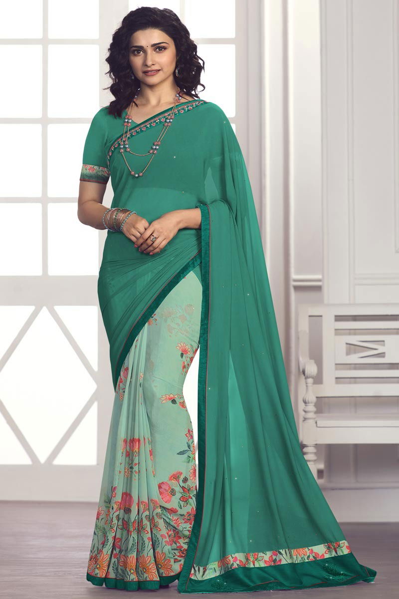 A 50 Latest Regular Wear Georgette Printed Saree Collection