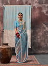 Kalaa Savoy By Rajbeer Wedding Two Tone Handloom Weaving Silk Saree Wholesale Online
